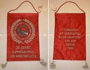 Wimpel zum Kampfappell 1978 der Kampfgruppen der Arbeiterklasse