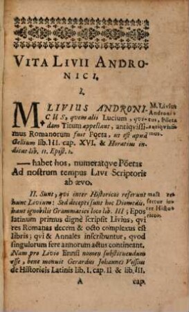 Casparis Sagittarii Luneburgensis Commentatio De Vita Et Scriptis Livii Andronici, Naevii, Ennii, Caecilii Statii, Pacuvii, Attii, Attilii, Lucilii, Afranii, M. Porcii Catonis