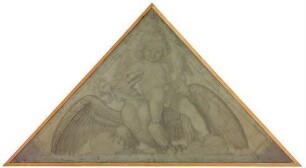 Eros mit dem Adler (Element des Feuers). Karton zu den Deckenbildern der Münchner Glyptothek