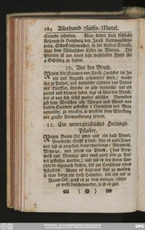 11. Ein unvergleichliches Heilungs-Pflaster.