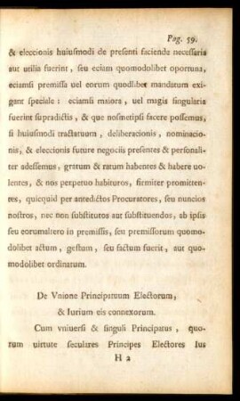 De Unione Principatuum Electorum, & Iurium eis connexorum. [Cap. XX.]