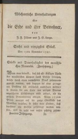 Sechs und vierzigstes Stück