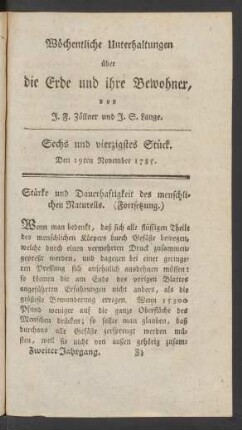 Sechs und vierzigstes Stück