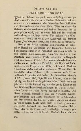 Drittes Kapitel. Politische Bonmots