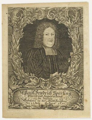 Bildnis des Paul Friedrich Sperling