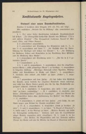 84-96, Konstitutionelle Angelegenheiten