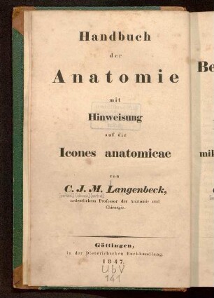 Lehre der Bewegungs-Organe mit Hinweisung auf die Icones myologicae und mikroskopisch-anatomischen Abbildungen