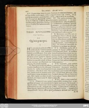 Thesis Septuagesima Octava, De Quinto praecepto.