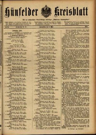 Ausgabe vom Samstag, den 09. Mai 1914.