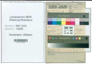 Entnazifizierung Wilhelm Horstmann , geb. (Haendler)