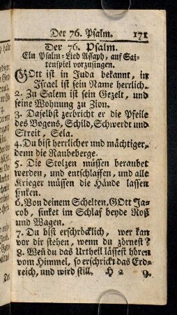 171-174, Der 76. - 77. Psalm