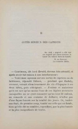 II. Côtés sérieux des caprices