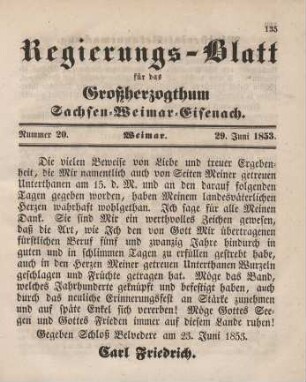 Nr. 20 : 29. Juni 1853
