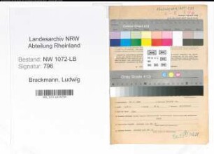 Entnazifizierung Ludwig Brackmann , geb. 10.01.1900 (Landwirt)