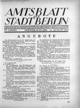 Sonderausgabe, 16. August 1932
