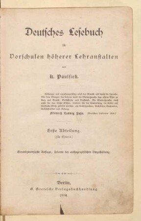 Abteilung 1, [Schülerband]: (Für Octava)