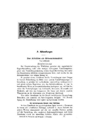 Das Abbilden als Erkenntismittel