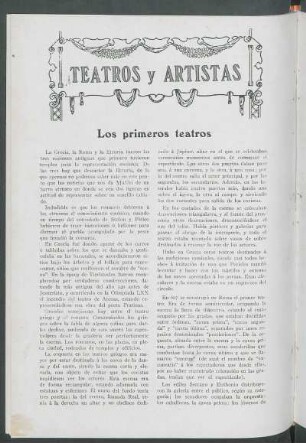 Los primeros teatros