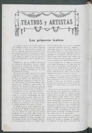 Los primeros teatros