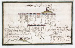 WHK 7 Reichs- und Französischer Krieg von 1688-1697 bis zum Frieden von Ryswick: Schlachtordnung der Armee des Landgrafen von Hessen, 1691