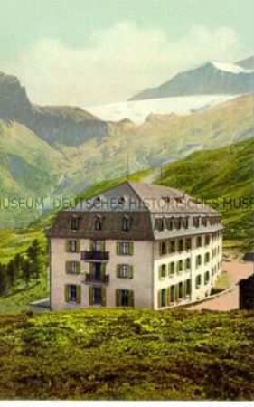 Ansicht des Hotels Bellevue am Simplon in der Schweiz