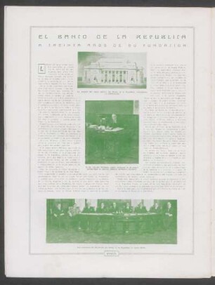 El Banco de la República - A treinta años de su fundación