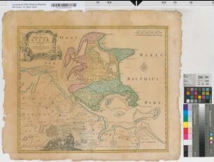 Rügen, Insel und Fürstentum, Territorium: Insulae et Principatus Rugiae cum vicinis Pomeraniae Littoribus Nova Tabula. edita â Ioh. Baptista Homanno Sacrae Caesareae Majestatis Geographo Noribergae