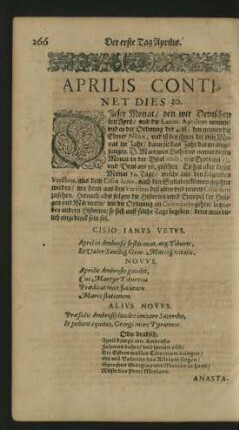 Aprilis Continet Dies 30.