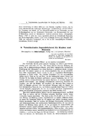 Vaterländische Jugendbücherei für Knaben und Mädchen