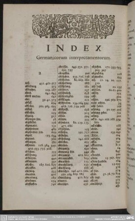 Index Germanicorum interpretamentorum