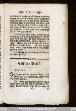 Eilffter Brief.