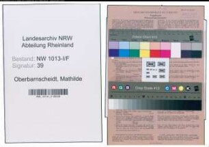 Entnazifizierung Mathilde Oberbarnscheidt , geb. 04.10.1906 (Kaufmaennische Angestellte)