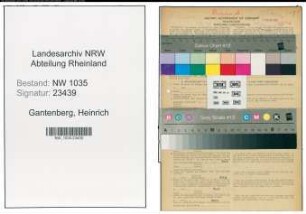 Entnazifizierung Heinrich Gantenberg , geb. 18.06.1884 (Brikettmeister)