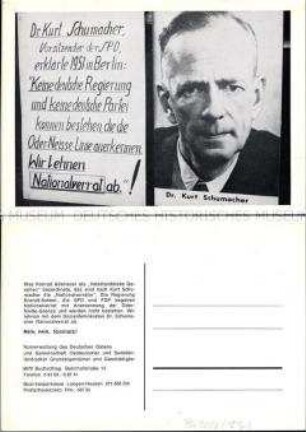 Postkarte gegen die Ostpolitik der sozialliberalen Koalition
