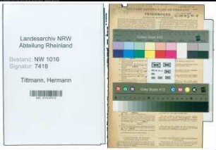 Entnazifizierung Hermann Tittmann , geb. 11.08.1900 (Landwirt)