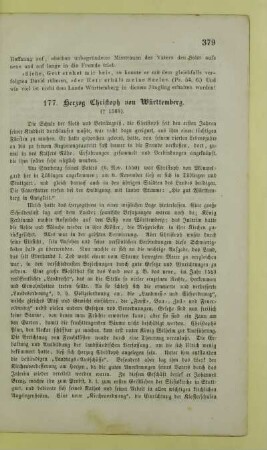 177. Herzog Christoph von Württemberg