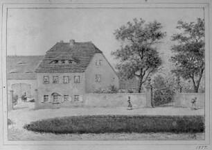 Schlotters Gut : Schlotters Gut. Zeichnung? (1857) aus: J. O. Canzler "Mein Tagebuch", Band 2. Dresden: Stadtmuseum