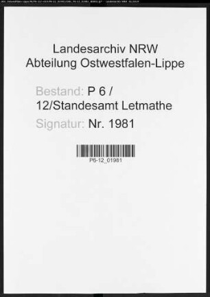 Namensverzeichnis Letmathe, Todesfälle