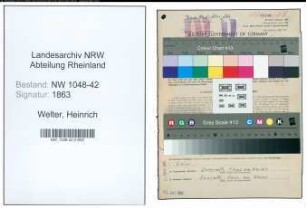 Entnazifizierung Heinrich Welter , geb. 24.11.1902 (Mechaniker)