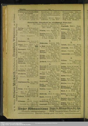 Einwohnerverzeichnis : Alphabetisches Verzeichnis der selbständigen Einwohner