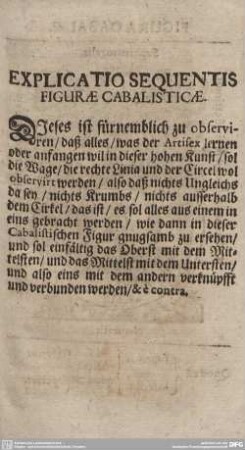 Explicatio Sequentis Figurae Gabalisticae.