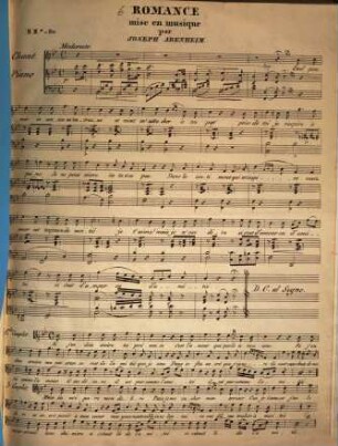 Romance : für e. Singst. mit Pianoforte
