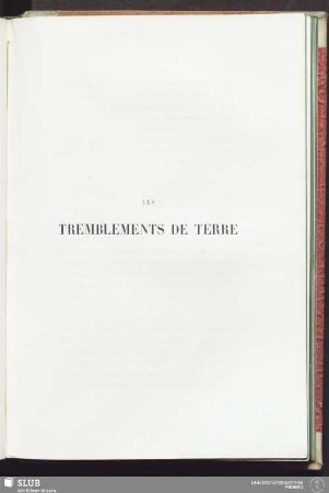 Les tremblements de terre