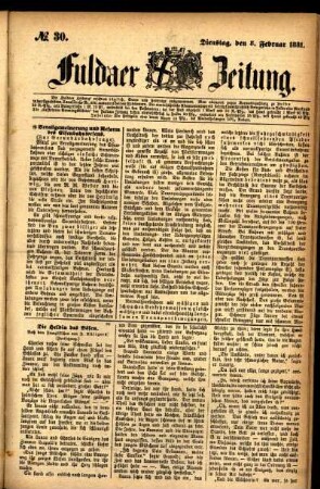 Ausgabe vom Dienstag, den 08. Februar 1881.