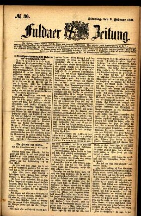 Ausgabe vom Dienstag, den 08. Februar 1881.