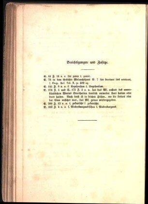 Berichtigungen und Zusätze.