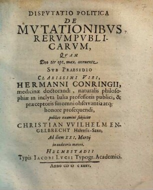 Disputatio politica de mutationibus rerumpublicarum