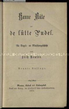 Sämtliche Werke von Fritz Reuter, Bd. 7