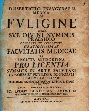 Diss. inaug. med. de fuligine