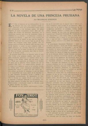 La novela de una princesa prusiana